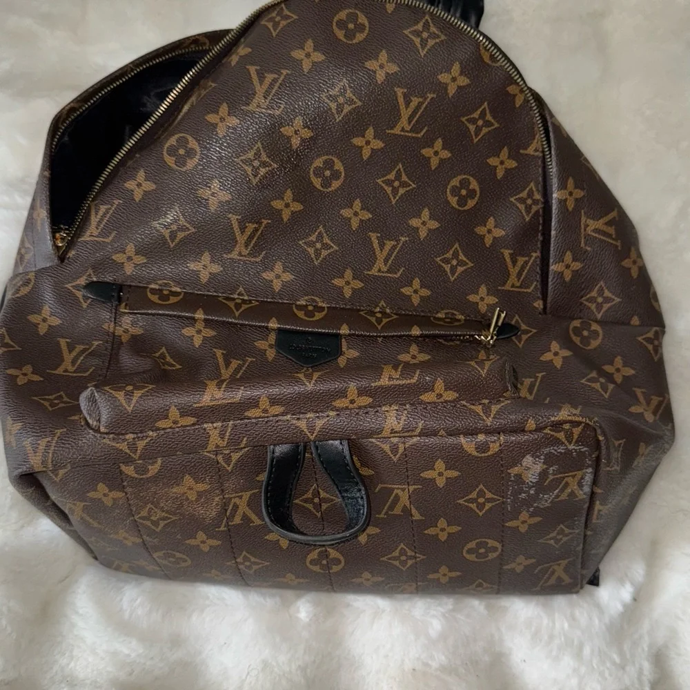 Louis Vuitton Brown Monogram Canvas Tote with Black Straps - Picture 7 of 10